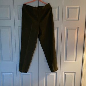 Woman’s Rafaella  Dark Olive Dress Pants side zip